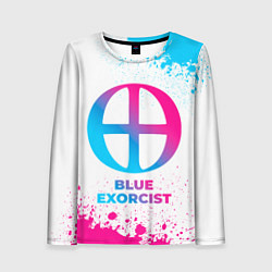 Женский лонгслив Blue Exorcist neon gradient style