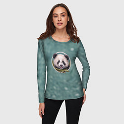 Лонгслив женский Милая мордочка панды с бамбуком, цвет: 3D-принт — фото 2