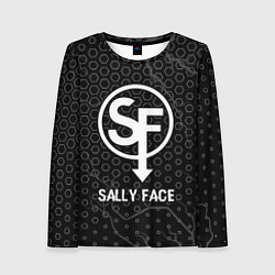 Женский лонгслив Sally Face glitch на темном фоне