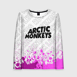 Лонгслив женский Arctic Monkeys rock legends: символ сверху, цвет: 3D-принт