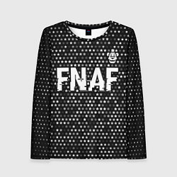 Женский лонгслив FNAF glitch на темном фоне: символ сверху