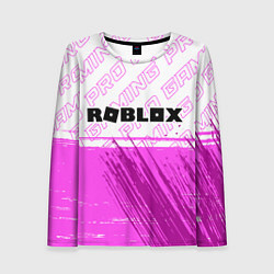 Лонгслив женский Roblox pro gaming: символ сверху, цвет: 3D-принт