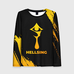 Женский лонгслив Hellsing - gold gradient