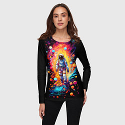 Лонгслив женский Астронавт на прогулке, цвет: 3D-принт — фото 2