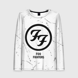 Лонгслив женский Foo Fighters glitch на светлом фоне, цвет: 3D-принт