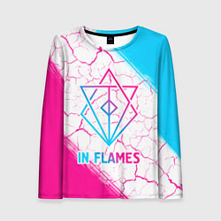 Женский лонгслив In Flames neon gradient style