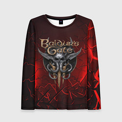Лонгслив женский Baldurs Gate 3 logo red, цвет: 3D-принт