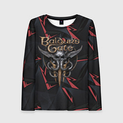 Лонгслив женский Baldurs Gate 3 logo dark red, цвет: 3D-принт