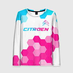 Женский лонгслив Citroen neon gradient style: символ сверху