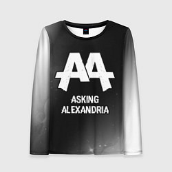 Лонгслив женский Asking Alexandria glitch на темном фоне, цвет: 3D-принт