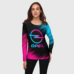 Лонгслив женский Opel - neon gradient, цвет: 3D-принт — фото 2
