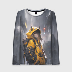 Лонгслив женский Девчонка идущая в школу, цвет: 3D-принт