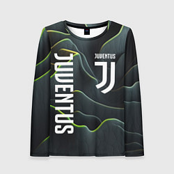 Лонгслив женский Juventus dark green logo, цвет: 3D-принт