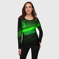 Лонгслив женский Juventus green line, цвет: 3D-принт — фото 2
