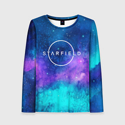 Женский лонгслив Starfield space logo
