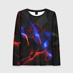 Женский лонгслив Starfield red logo