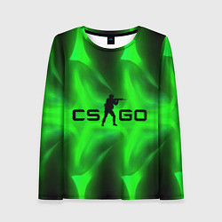 Лонгслив женский CSGO green logo, цвет: 3D-принт