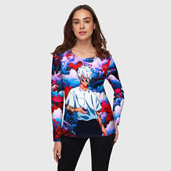 Лонгслив женский Красавец Сатору Годжо - Магическая битва, цвет: 3D-принт — фото 2