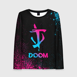 Женский лонгслив Doom - neon gradient