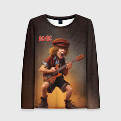 Лонгслив женский ACDC art, цвет: 3D-принт