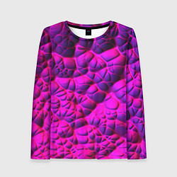 Лонгслив женский Объемная розовая текстура, цвет: 3D-принт