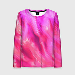 Лонгслив женский Pink abstract texture, цвет: 3D-принт