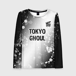 Женский лонгслив Tokyo Ghoul glitch на светлом фоне: символ сверху