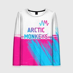 Женский лонгслив Arctic Monkeys neon gradient style: символ сверху