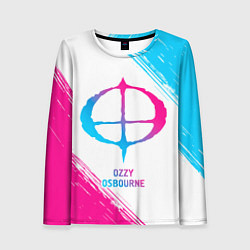 Женский лонгслив Ozzy Osbourne neon gradient style