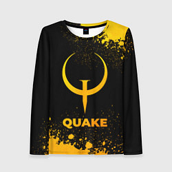 Женский лонгслив Quake - gold gradient