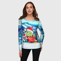 Лонгслив женский Милый дракончик в кружке, цвет: 3D-принт — фото 2