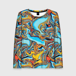 Лонгслив женский Абстрактная диффузия, цвет: 3D-принт