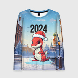 Женский лонгслив Новогодний дракон 2024