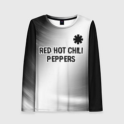 Женский лонгслив Red Hot Chili Peppers glitch на светлом фоне посер