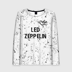 Лонгслив женский Led Zeppelin glitch на светлом фоне посередине, цвет: 3D-принт