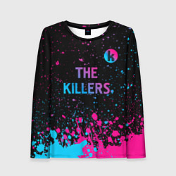 Женский лонгслив The Killers - neon gradient посередине