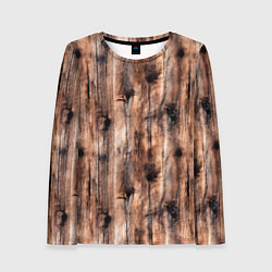 Лонгслив женский Старые доски, цвет: 3D-принт