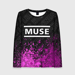 Женский лонгслив Muse rock legends посередине