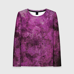 Лонгслив женский Абстракция - гранат умбалит, цвет: 3D-принт