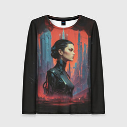 Лонгслив женский Девушка из далекого будущего, цвет: 3D-принт