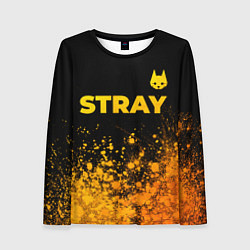 Женский лонгслив Stray - gold gradient посередине