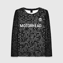 Лонгслив женский Motorhead glitch на темном фоне посередине, цвет: 3D-принт