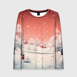 Женский лонгслив Волшебство новогодней ночи