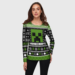 Лонгслив женский Minecraft christmas sweater, цвет: 3D-принт — фото 2