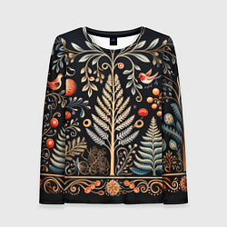 Женский лонгслив Зимняя вязь