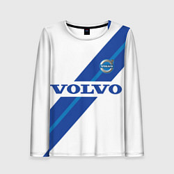 Женский лонгслив Volvo - white and blue