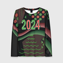 Лонгслив женский 2024 абстрактный фон, цвет: 3D-принт