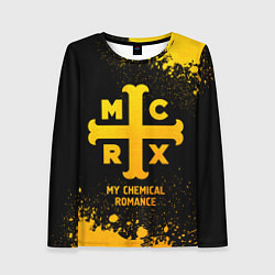 Женский лонгслив My Chemical Romance - gold gradient