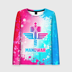 Женский лонгслив Manowar neon gradient style