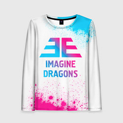 Лонгслив женский Imagine Dragons neon gradient style, цвет: 3D-принт